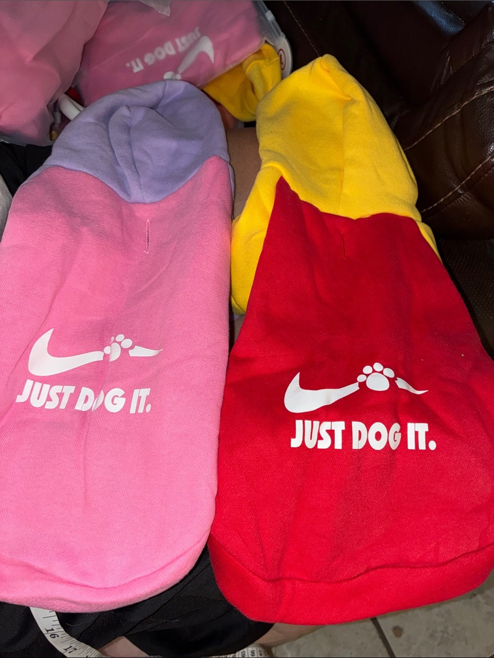 Just Dog It Pet Hoodie - Pink & Red Colorblock